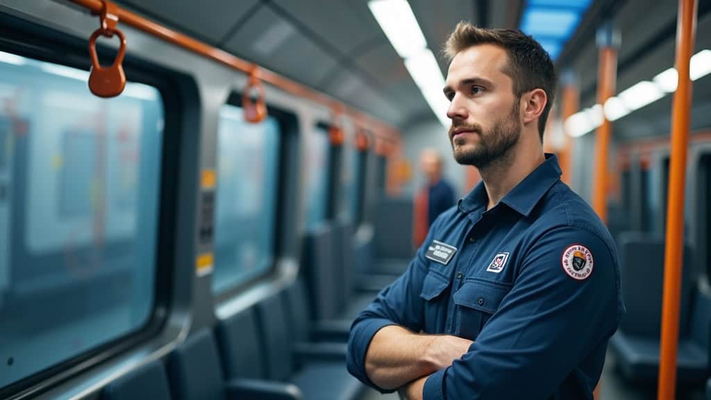 Technicien en train d