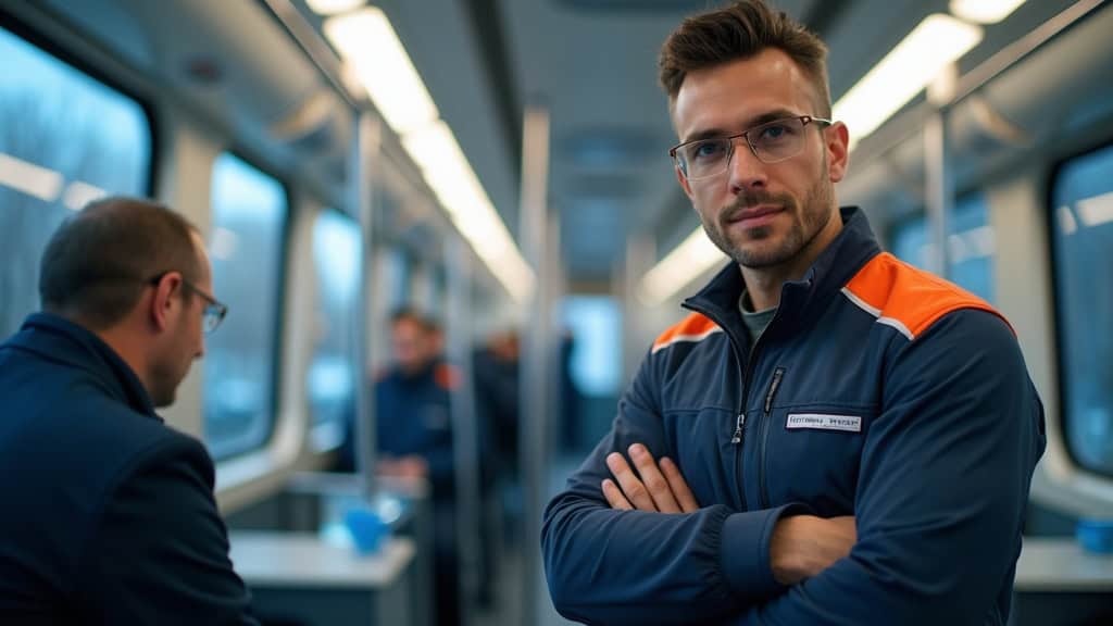 Technicien en train d