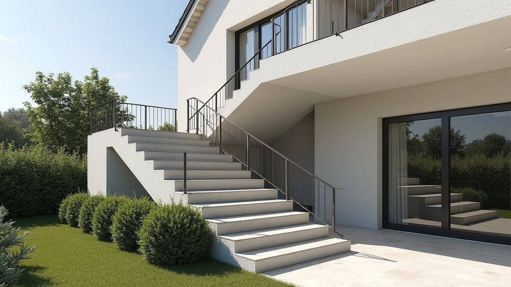 Monte-escalier extérieur installé à l