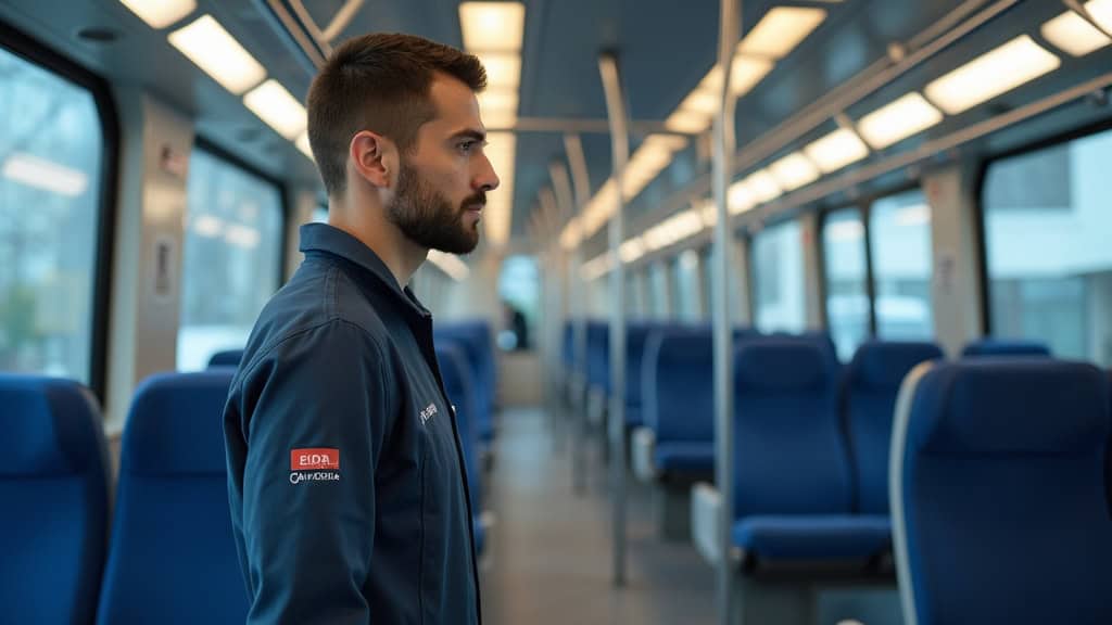 Technicien en train d