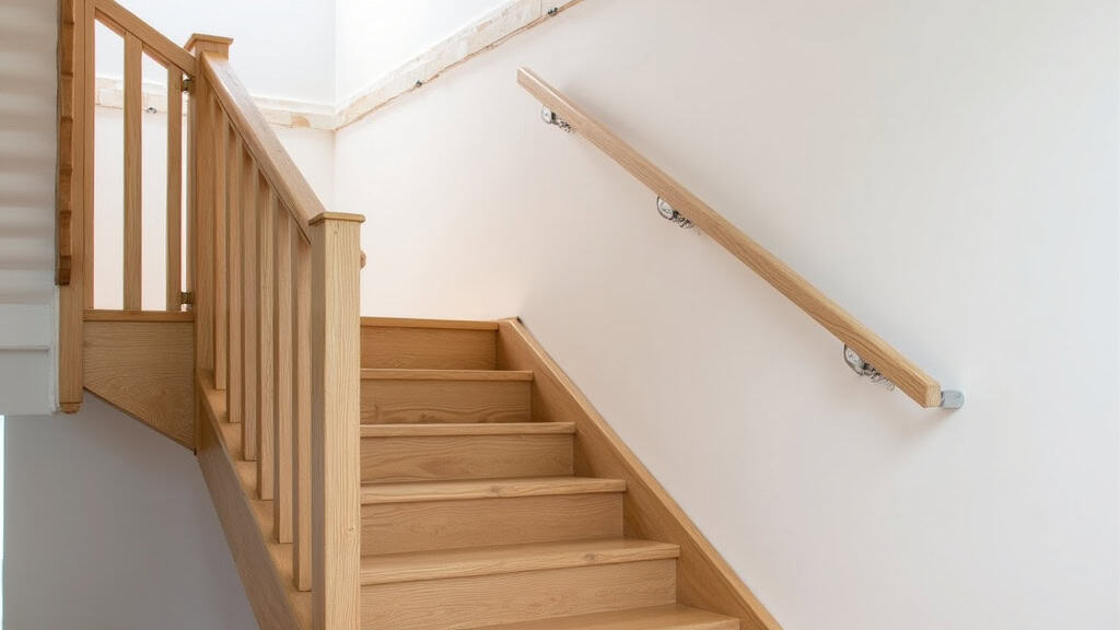 Monte-escalier droit installé sur un escalier en bois à Neuves-Maisons, avec siège pliable et rail discret