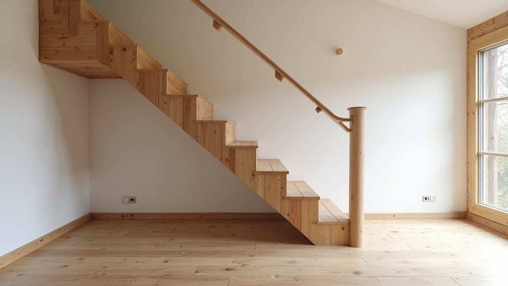 Installation d’un monte-escalier droit sur un escalier en bois dans une maison traditionnelle de Neuvy-Pailloux