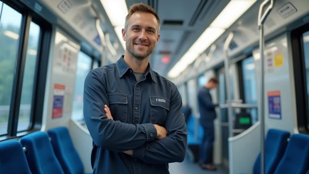 Technicien en train d