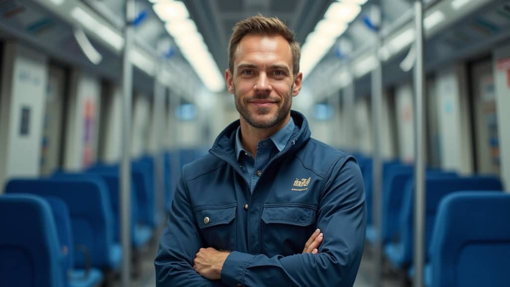 Technicien en train d