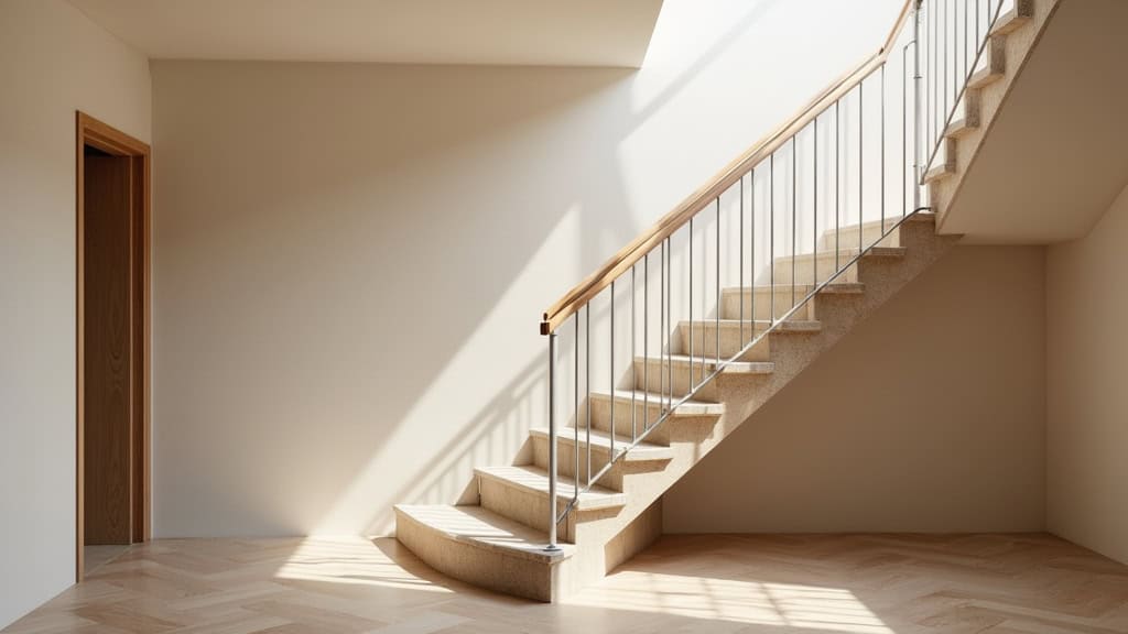 Monte-escalier courbe installé dans un escalier avec virage en Occitanie
