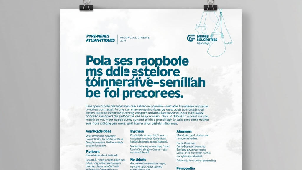 Affiche explicative des aides financières pour monte-escalier en Pyrénées-Atlantiques, avec logos de l