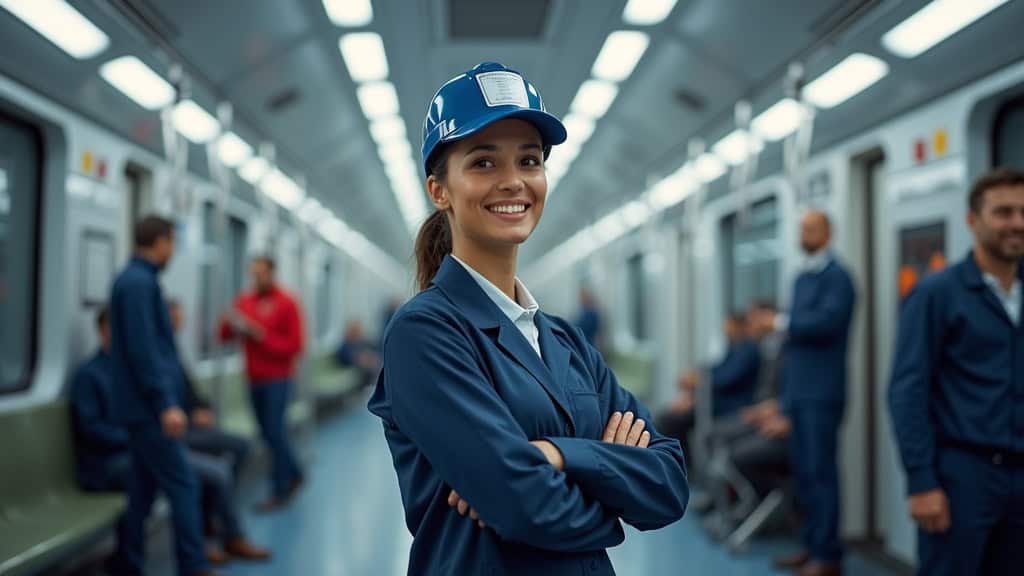 Technicien en train d