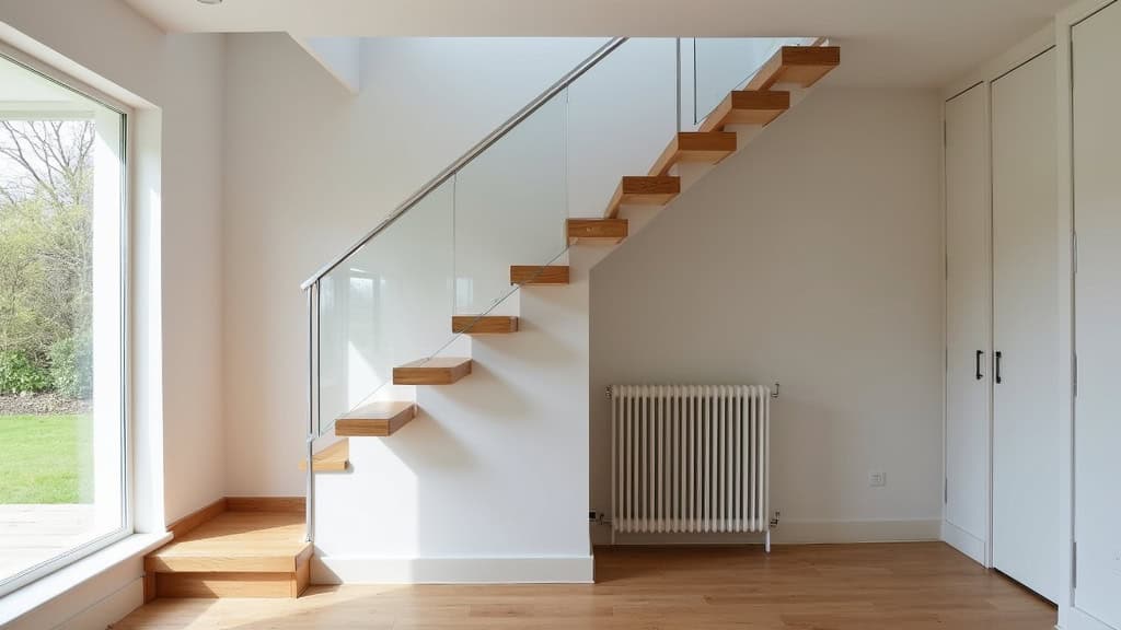 Monte escalier tournant installé dans une maison à Outarville