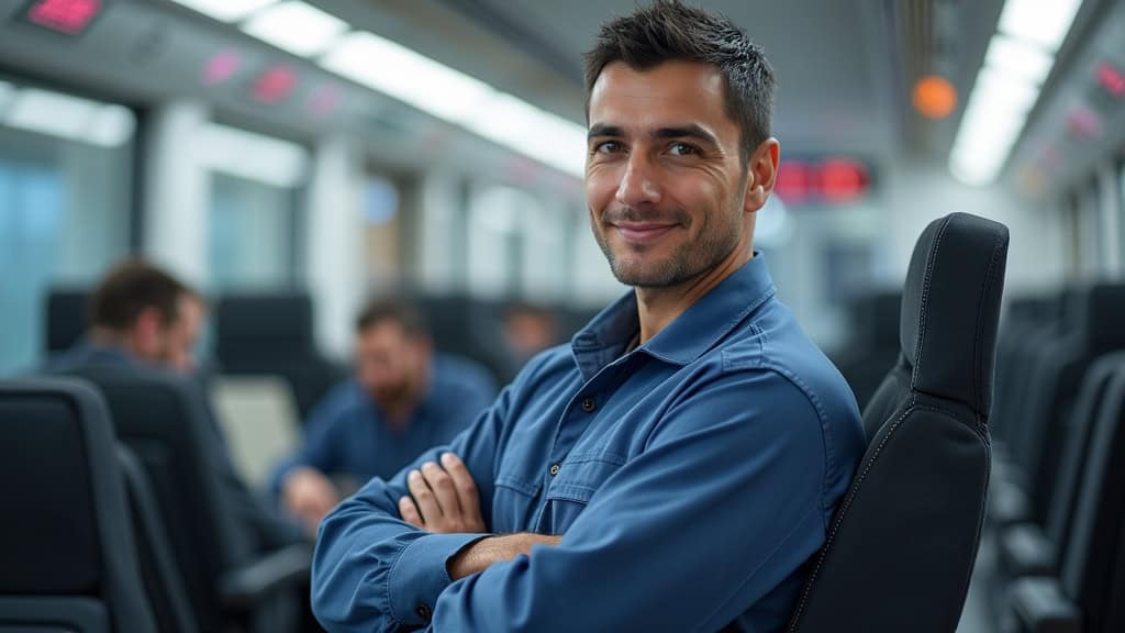 Technicien en train d