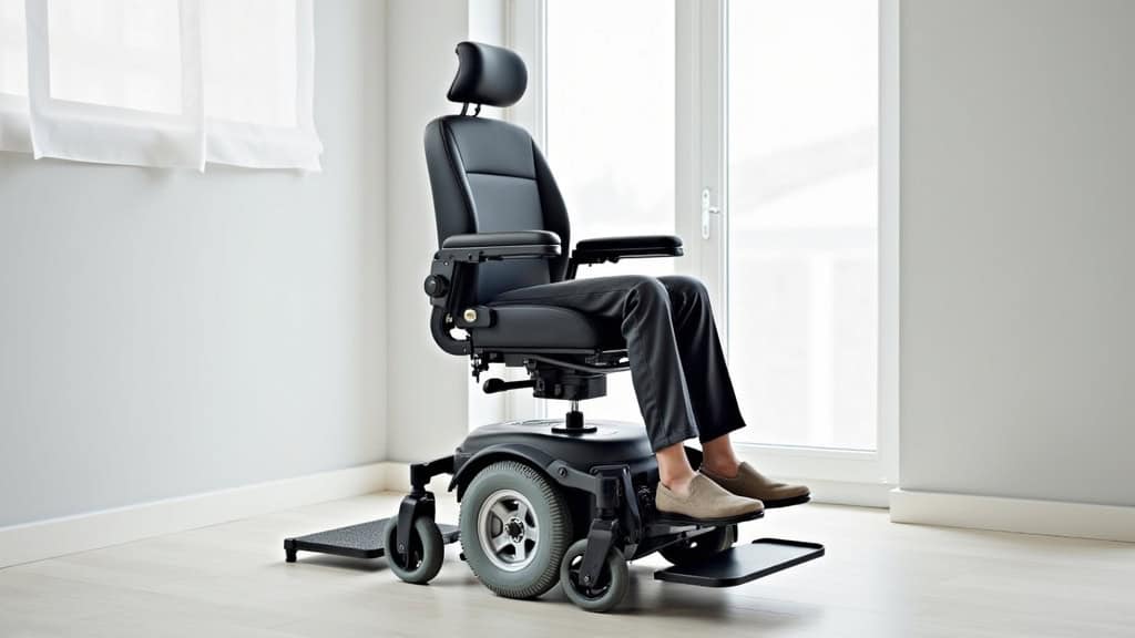 Plateforme élévatrice pour fauteuil roulant en cours d