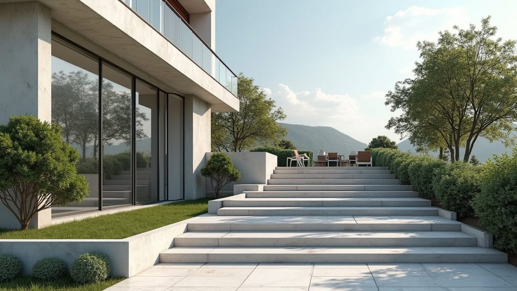 Monte-escalier extérieur installé sur l