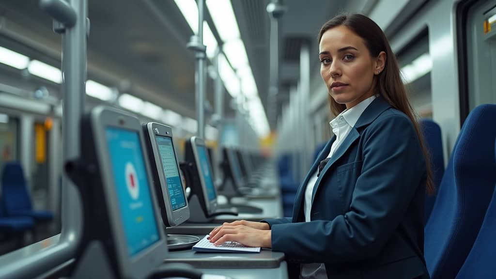 Technicien en train d