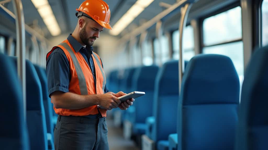 Technicien en train d