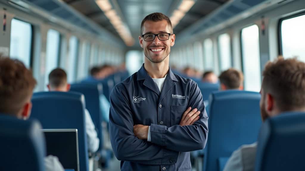 Technicien en train d