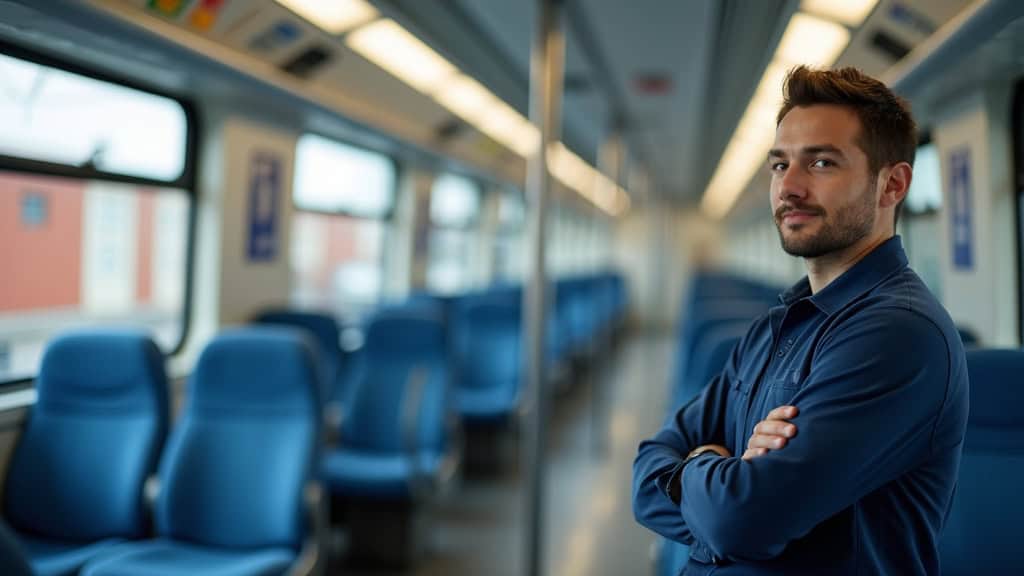 Technicien en train d