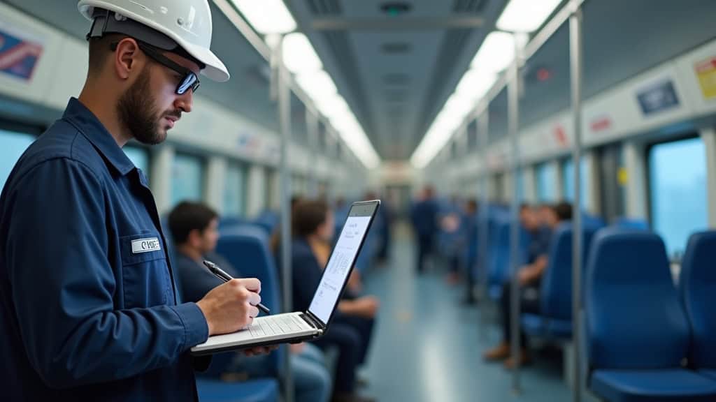 Technicien en train d