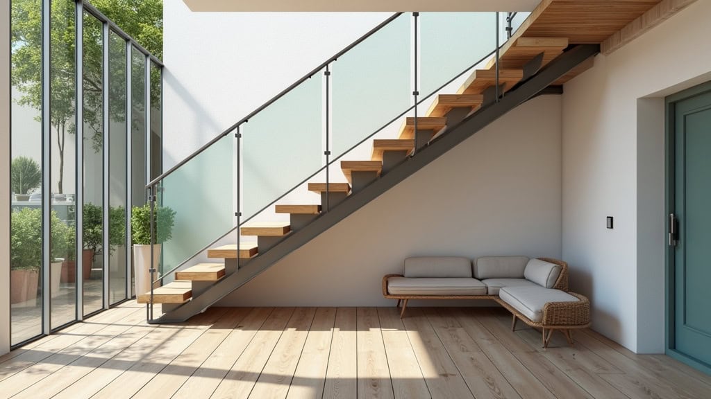 Monte-escalier pliable installé sur un escalier étroit à Sérézin-du-Rhône