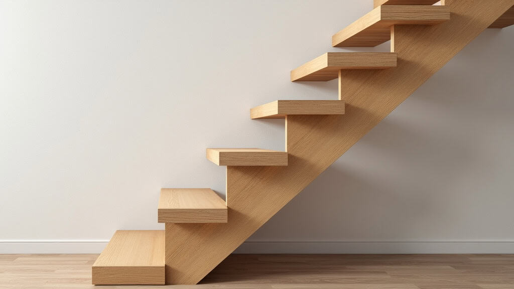 Monte-escalier installé dans un escalier en bois d