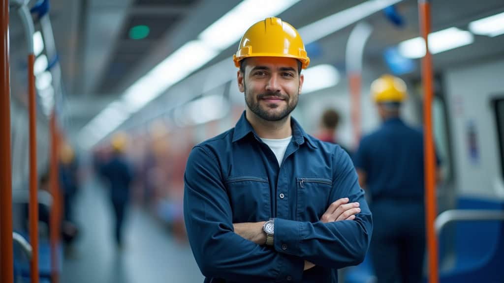 Technicien professionnel en train d