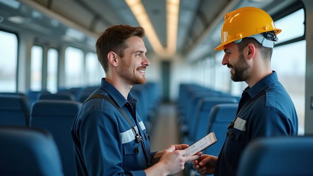 Technicien en train d