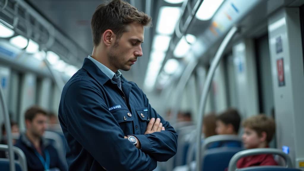 Technicien en train d