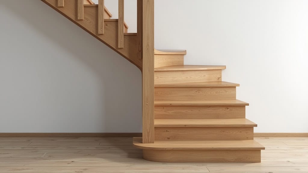 Monte-escalier droit installé dans un escalier en bois d