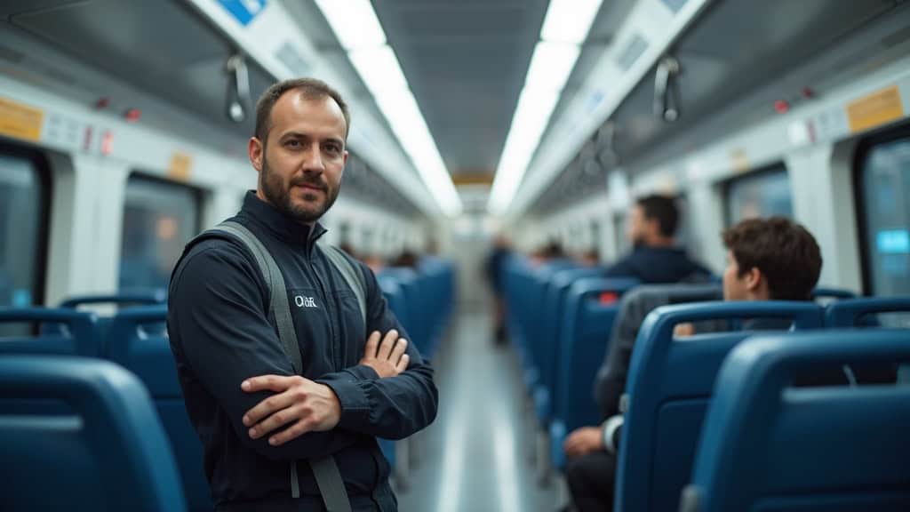 Technicien en train d