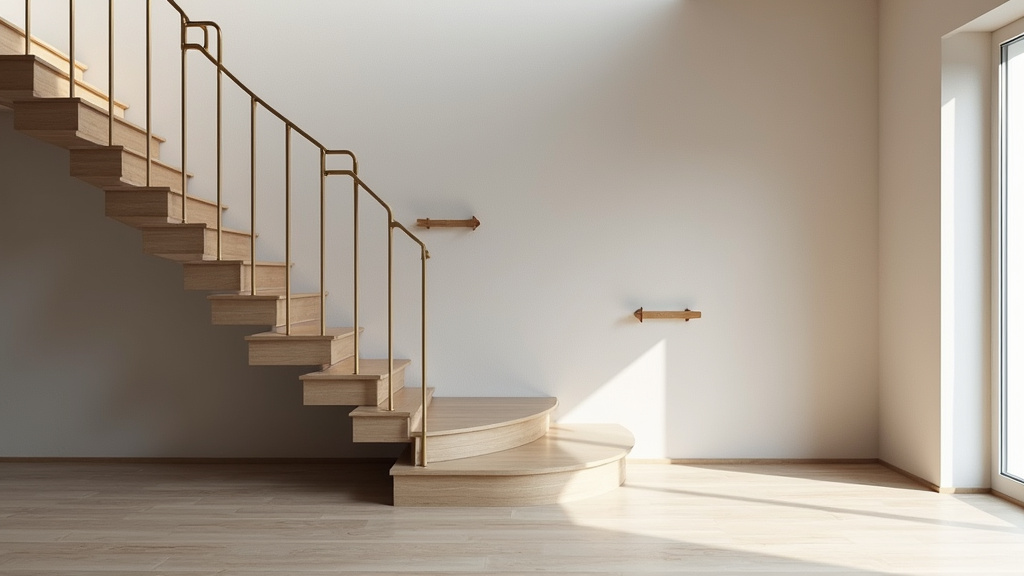 Monte-escalier replié contre le mur dans un intérieur de Métabief