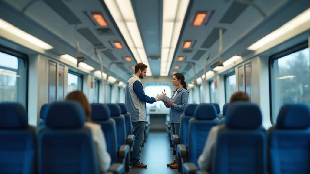 Technicien en train d