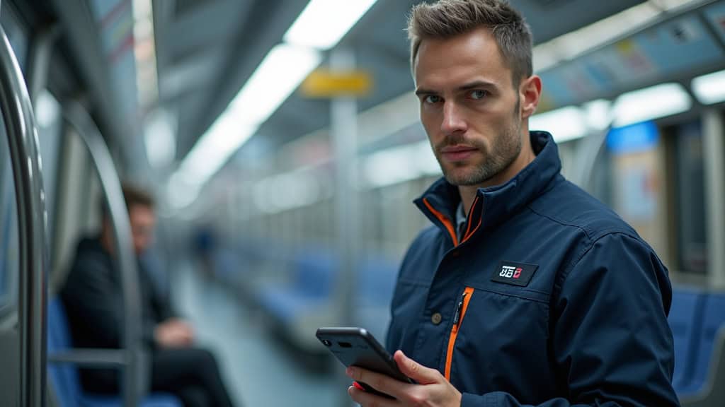 Technicien en train d