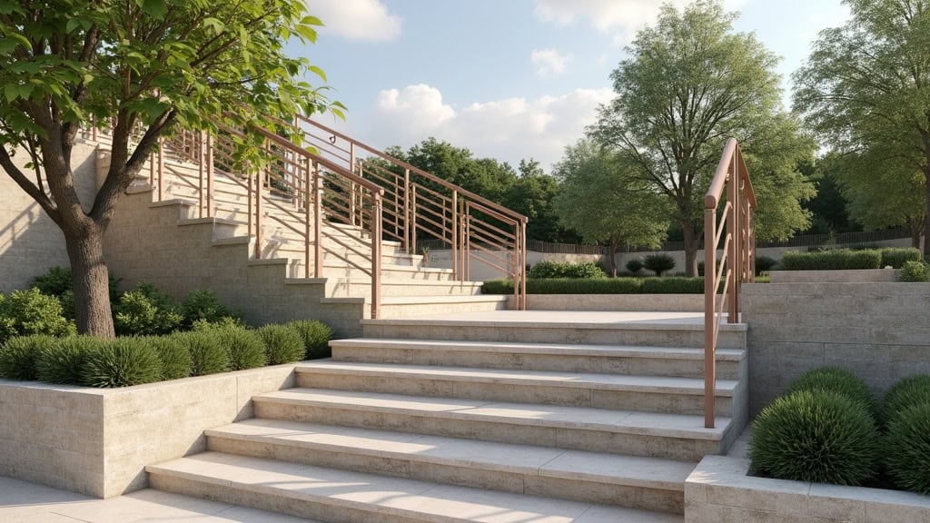 Monte-escalier tournant avec rail personnalisé épousant les virages d’un escalier en pierre, en installation à Roquecourbe