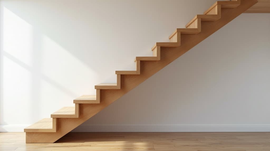 Monte-escalier droit installé dans un escalier en bois d