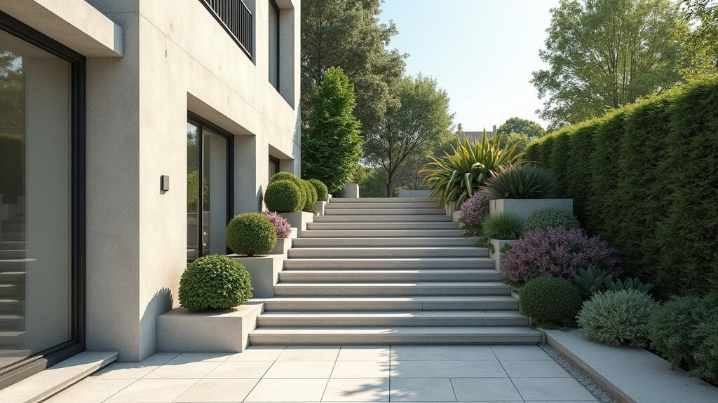 Monte-escalier extérieur installé à côté d