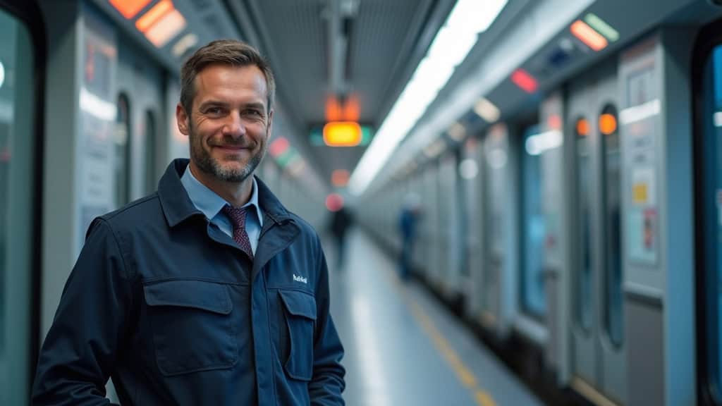 Technicien en train d