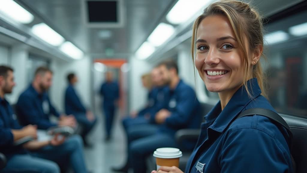 Technicien en train d