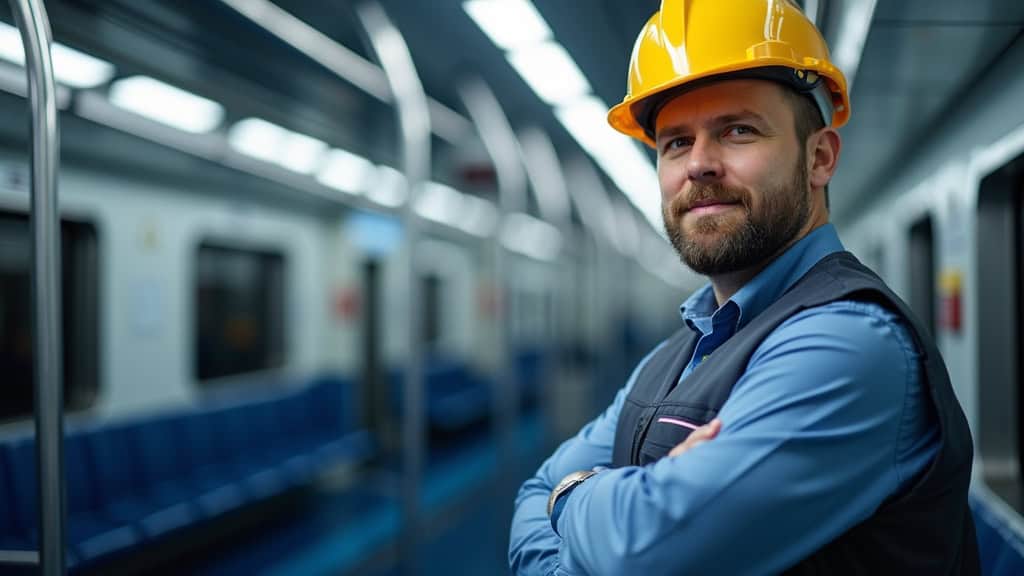 Technicien en train d