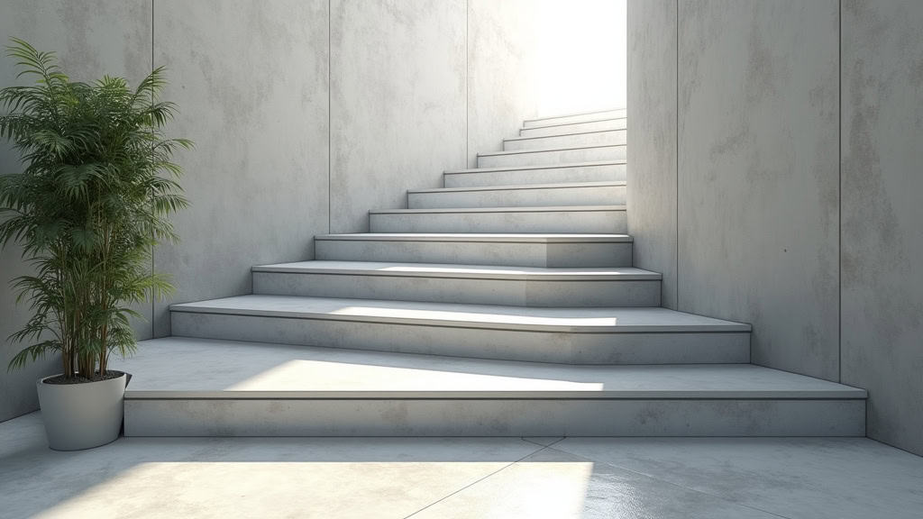 Monte-escalier à plateforme en cours d