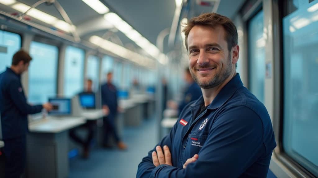 Technicien professionnel en train d