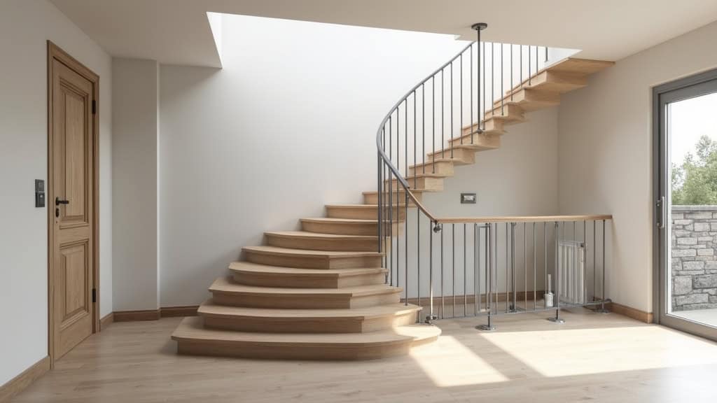 Monte-escalier droit installé dans une maison à Saint-Didier-au-Mont-d