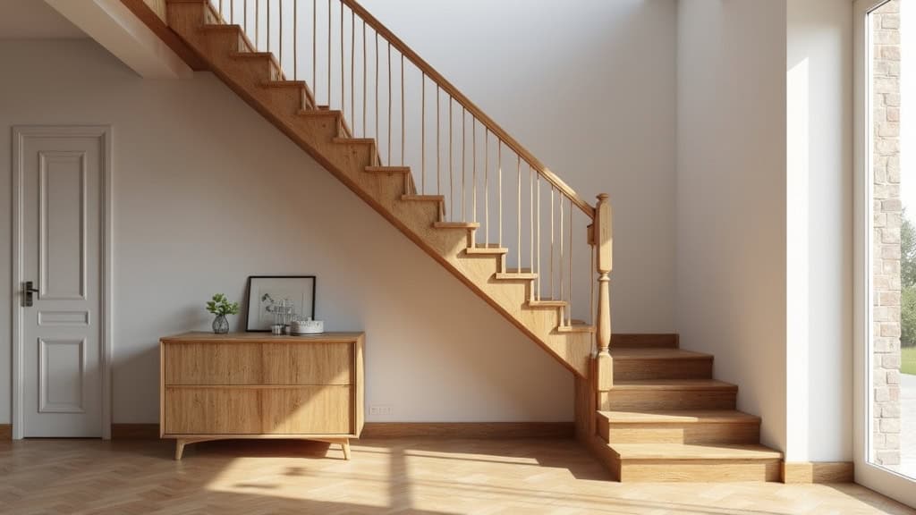 Monte-escalier droit installé sur un escalier en bois dans une maison traditionnelle de Saint-Georges-sur-Eure