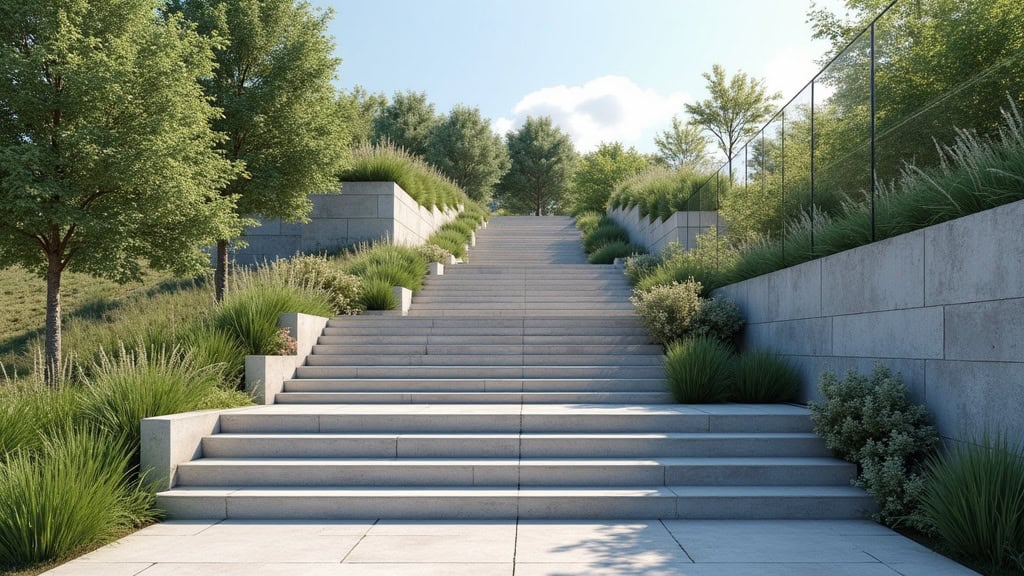 Monte-escalier extérieur installé sur les marches d