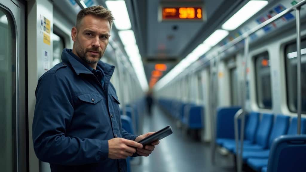 Technicien en train d