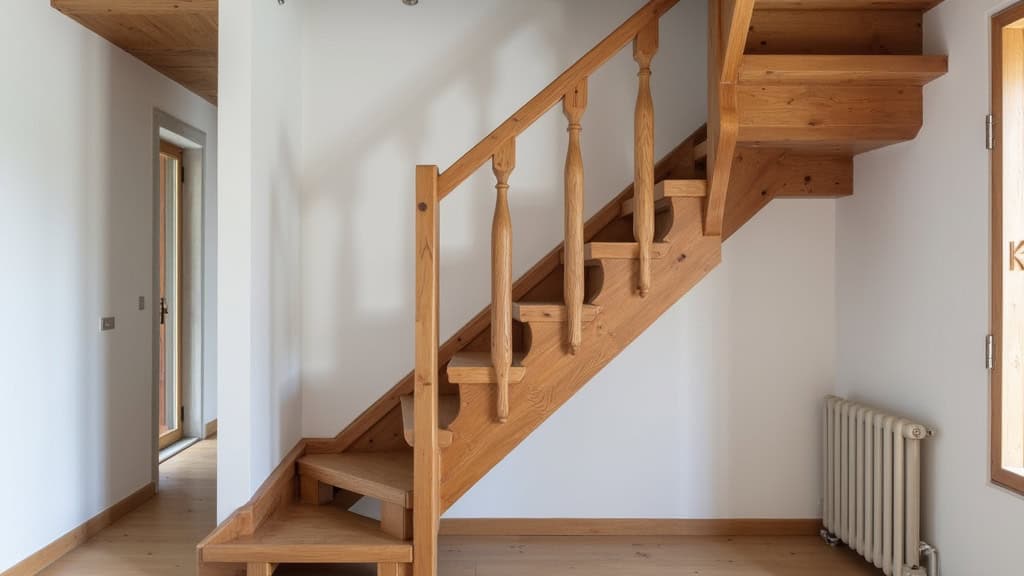 Monte-escalier droit installé sur un escalier en bois dans une maison traditionnelle de Saint-Laurent-sur-Saône