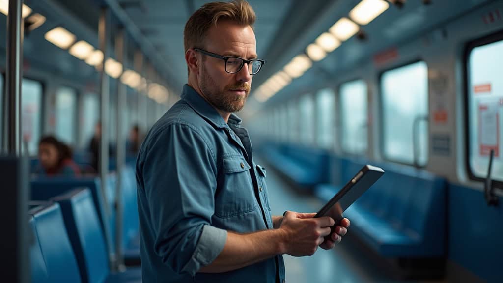 Technicien en train d