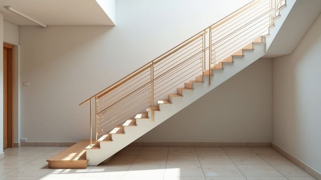 Monte-escalier droit installé sur un escalier intérieur à Saint-Martin-d