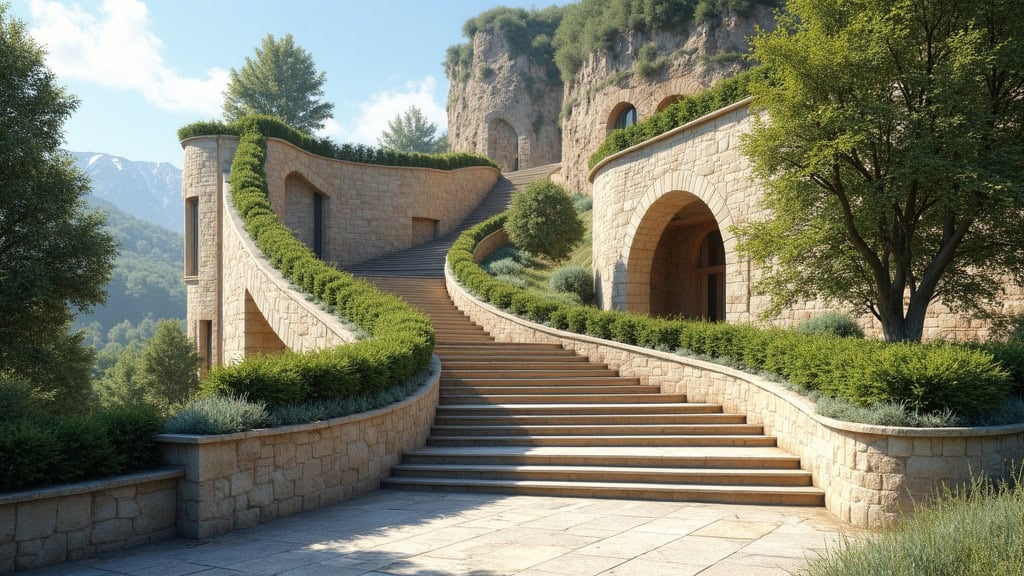 Monte-escalier tournant avec virage à Saint-Martin-d