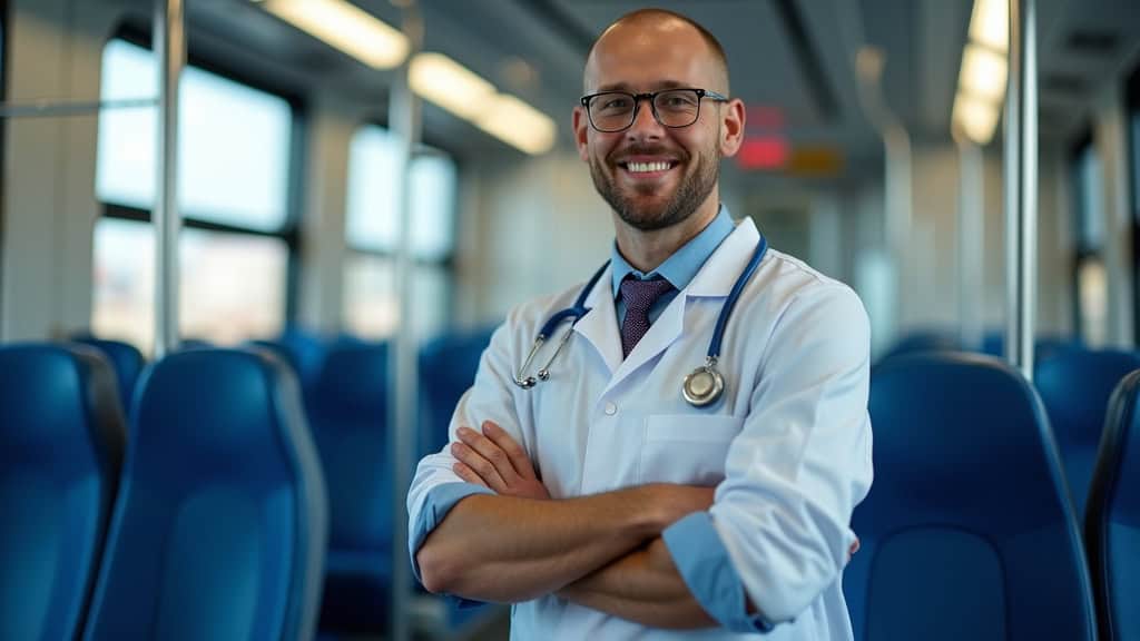 Technicien en train d