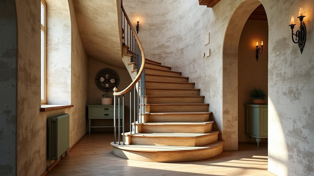 Monte-escalier tournant personnalisé sur un escalier avec virage dans une demeure traditionnelle de la Somme