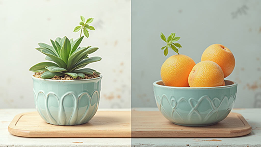 Comparaison avant/après d