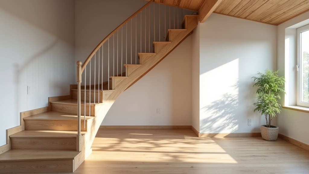 Monte-escalier droit installé sur un escalier en bois dans une maison traditionnelle à Saint-Trivier-sur-Moignans